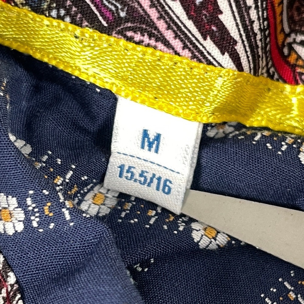 John Lennon Shirt Men M Blue Long Sleeve Button Down Daisy Stripe Retro Rock EUC - Picture 10 of 12